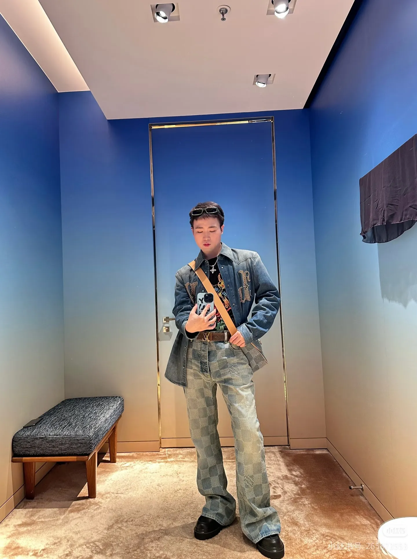 Louis Vuitton/Louis Vuitton checkerboard jeans
